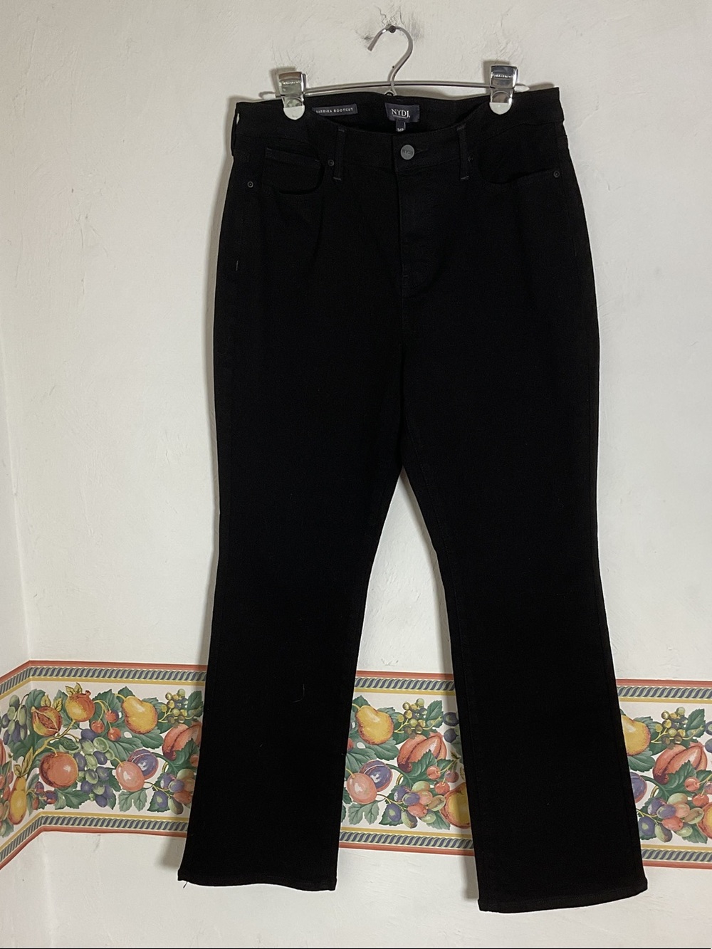 NYDJ Barbara Bootcut Jeans Size 14P Black NWT Lift Tuck